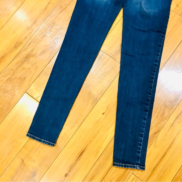 American Eagle AEO dark wash skinny denim jean super stretch jegging 0 - Picture 6 of 7
